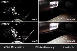 Ford Mustang LED Interior Kit - Diode Dynamics - Stage 2 - Cool White - `05-`09